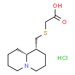 ChemSpider 2D Image | 2-[[(1R,9aR)-2,3,4,6,7,8,9,9a-octahydro-1H-quinolizin-1-yl]methylsulfanyl]acetic acid hydrochloride | C12H22ClNO2S