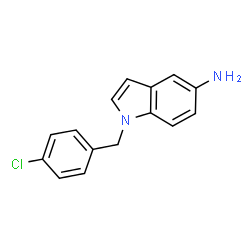 ChemSpider 2D Image | 1-[(4-chlorophenyl)methyl]indol-5-amine | C15H13ClN2