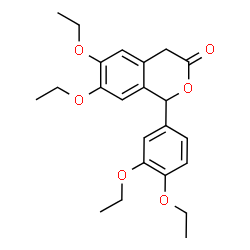 ChemSpider 2D Image | 1-(3,4-Diethoxyphenyl)-6,7-diethoxy-1,4-dihydro-3H-isochromen-3-one | C23H28O6