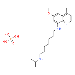 ChemSpider 2D Image | N-Isopropyl-N'-(6-methoxy-4-methyl-8-quinolinyl)-1,7-heptanediamine phosphate (1:1) | C21H36N3O5P