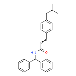 ChemSpider 2D Image | N-(Diphenylmethyl)-3-(4-isobutylphenyl)acrylamide | C26H27NO