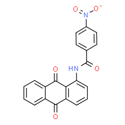 ChemSpider 2D Image | N-(9,10-Dioxo-9,10-dihydro-1-anthracenyl)-4-nitrobenzamide | C21H12N2O5