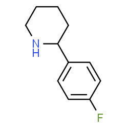 ChemSpider 2D Image | 2-(4-Fluorophenyl)piperidine | C11H14FN