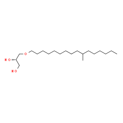 ChemSpider 2D Image | (2S)-3-[(10-Methylhexadecyl)oxy]-1,2-propanediol | C20H42O3