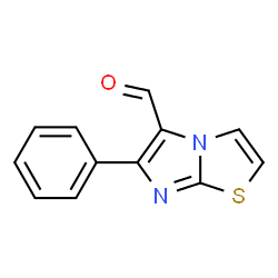 ChemSpider 2D Image | 6-PHENYLIMIDAZO[2,1-B][1,3]THIAZOLE-5-CARBALDEHYDE | C12H8N2OS