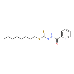 ChemSpider 2D Image | Octyl 1-methyl-2-(2-pyridinylcarbonyl)hydrazinecarbodithioate | C16H25N3OS2
