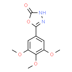 ChemSpider 2D Image | 5-(3,4,5-trimethoxyphenyl)-3H-1,3,4-oxadiazol-2-one | C11H12N2O5