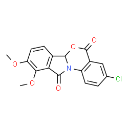 ChemSpider 2D Image | 3-Chloro-9,10-dimethoxy-5H-isoindolo[2,1-a][3,1]benzoxazine-5,11(6aH)-dione | C17H12ClNO5