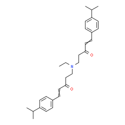 ChemSpider 2D Image | 5,5'-(Ethylimino)bis[1-(4-isopropylphenyl)-1-penten-3-one] | C30H39NO2