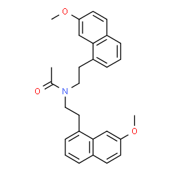 ChemSpider 2D Image | N,N-Bis[2-(7-methoxy-1-naphthyl)ethyl]acetamide | C28H29NO3