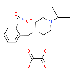 ChemSpider 2D Image | 1-Isopropyl-4-(2-nitrobenzyl)piperazine ethanedioate (1:1) | C16H23N3O6