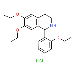 ChemSpider 2D Image | 6,7-Diethoxy-1-(2-ethoxyphenyl)-1,2,3,4-tetrahydroisoquinoline hydrochloride (1:1) | C21H28ClNO3