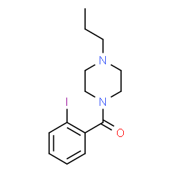 ChemSpider 2D Image | (2-Iodophenyl)(4-propyl-1-piperazinyl)methanone | C14H19IN2O
