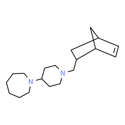 ChemSpider 2D Image | 1-[1-(Bicyclo[2.2.1]hept-5-en-2-ylmethyl)-4-piperidinyl]azepane | C19H32N2