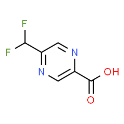 ChemSpider 2D Image | 5-(Difluoromethyl)-2-pyrazinecarboxylic acid | C6H4F2N2O2