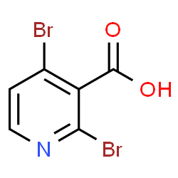 ChemSpider 2D Image | 2,4-Dibromonicotinic acid | C6H3Br2NO2