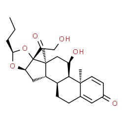 ChemSpider 2D Image | (4aR,4bR,5R,6aS,6bR,8R,9aR,10aS,10bS)-6b-Glycoloyl-5-hydroxy-4a,6a-dimethyl-8-propyl-4a,4b,5,6,6a,6b,9a,10,10a,10b,11,12-dodecahydro-2H-naphtho[2',1':4,5]indeno[1,2-d][1,3]dioxol-2-one | C25H34O6