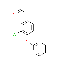 ChemSpider 2D Image | N-[3-Chloro-4-(2-pyrimidinyloxy)phenyl]acetamide | C12H10ClN3O2