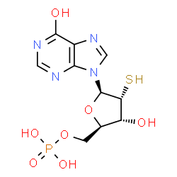 ChemSpider 2D Image | 2'-Thioinosine 5'-(dihydrogen phosphate) | C10H13N4O7PS