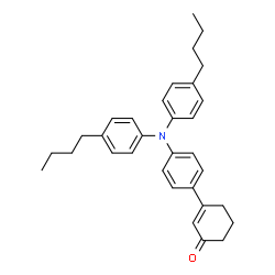 ChemSpider 2D Image | 3-{4-[Bis(4-butylphenyl)amino]phenyl}-2-cyclohexen-1-one | C32H37NO