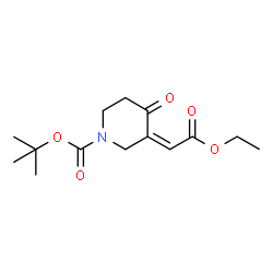 ChemSpider 2D Image | 2-Methyl-2-propanyl (3Z)-3-(2-ethoxy-2-oxoethylidene)-4-oxo-1-piperidinecarboxylate | C14H21NO5