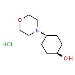 ChemSpider 2D Image | trans-4-Morpholinocyclohexanol hydrochloride | C10H20ClNO2