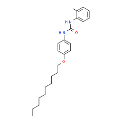 ChemSpider 2D Image | 1-[4-(Decyloxy)phenyl]-3-(2-iodophenyl)urea | C23H31IN2O2