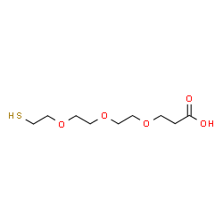 ChemSpider 2D Image | 3-{2-[2-(2-Sulfanylethoxy)ethoxy]ethoxy}propanoic acid | C9H18O5S