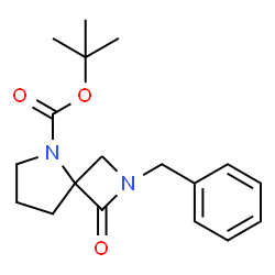 ChemSpider 2D Image | tert-butyl 2-benzyl-1-oxo-2,5-diazaspiro[3.4]octane-5-carboxylate | C18H24N2O3