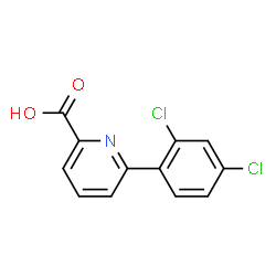 ChemSpider 2D Image | 6-(2,4-Dichlorophenyl)-2-pyridinecarboxylic acid | C12H7Cl2NO2