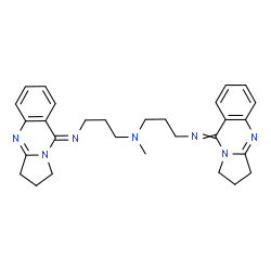 ChemSpider 2D Image | 3-[(E)-2,3-Dihydropyrrolo[2,1-b]quinazolin-9(1H)-ylideneamino]-N-[3-(2,3-dihydropyrrolo[2,1-b]quinazolin-9(1H)-ylideneamino)propyl]-N-methyl-1-propanamine | C29H35N7