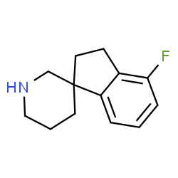 ChemSpider 2D Image | 4-Fluoro-2,3-dihydrospiro[indene-1,3'-piperidine] | C13H16FN
