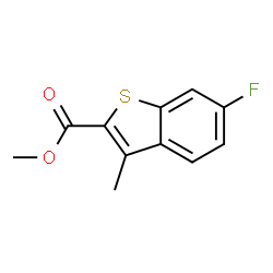 ChemSpider 2D Image | Methyl 6-fluoro-3-methyl-1-benzothiophene-2-carboxylate | C11H9FO2S