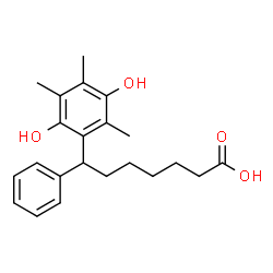 ChemSpider 2D Image | 7-(2,5-Dihydroxy-3,4,6-trimethylphenyl)-7-phenylheptanoic acid | C22H28O4