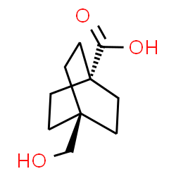 ChemSpider 2D Image | 4-(Hydroxymethyl)bicyclo[2.2.2]octane-1-carboxylic acid | C10H16O3