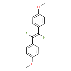 ChemSpider 2D Image | 1,1'-[(E)-1,2-Difluoro-1,2-ethenediyl]bis(4-methoxybenzene) | C16H14F2O2