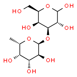 ChemSpider 2D Image | 3-O-(6-Deoxy-alpha-L-galactopyranosyl)-D-galactopyranose | C12H22O10