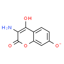 ChemSpider 2D Image | 3-Amino-4-hydroxy-2-oxo-2H-chromen-7-olate | C9H6NO4