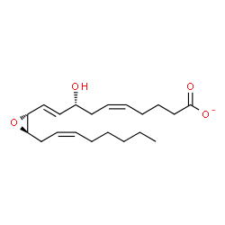 ChemSpider 2D Image | (5Z,8R,9E)-8-Hydroxy-10-{(2R,3R)-3-[(2Z)-2-octen-1-yl]-2-oxiranyl}-5,9-decadienoate | C20H31O4