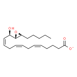 ChemSpider 2D Image | (5Z,8Z,11Z,13R)-13-Hydroxy-13-[(2S,3S)-3-pentyl-2-oxiranyl]-5,8,11-tridecatrienoate | C20H31O4