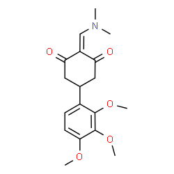 ChemSpider 2D Image | 2-[(Dimethylamino)methylene]-5-(2,3,4-trimethoxyphenyl)-1,3-cyclohexanedione | C18H23NO5