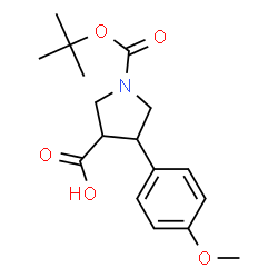 ChemSpider 2D Image | 4-(4-Methoxy-Phenyl)-Pyrrolidine-1,3-Dicarboxylic Acid 1-Tert-Butyl Ester | C17H23NO5