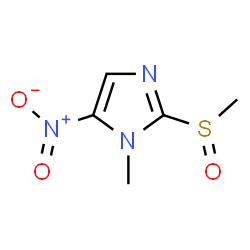ChemSpider 2D Image | 1-Methyl-2-(methylsulfinyl)-5-nitro-1H-imidazole | C5H7N3O3S