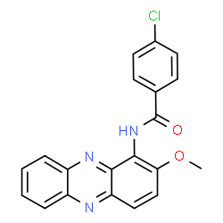 ChemSpider 2D Image | 4-Chloro-N-(2-methoxy-1-phenazinyl)benzamide | C20H14ClN3O2