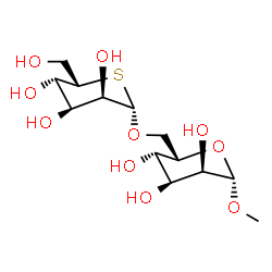 ChemSpider 2D Image | Methyl 6-O-(5-thio-beta-L-idopyranosyl)-beta-L-idopyranoside | C13H24O10S