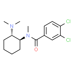 ChemSpider 2D Image | 3,4-Dichloro-N-[(1S,2S)-2-(dimethylamino)cyclohexyl]-N-methylbenzamide | C16H22Cl2N2O