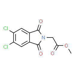 ChemSpider 2D Image | Methyl (5,6-dichloro-1,3-dioxo-1,3-dihydro-2H-isoindol-2-yl)acetate | C11H7Cl2NO4