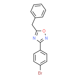 ChemSpider 2D Image | 5-Benzyl-3-(4-bromophenyl)-1,2,4-oxadiazole | C15H11BrN2O