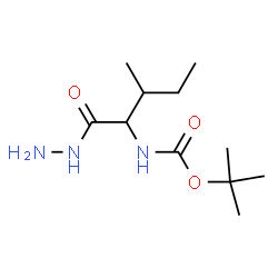 ChemSpider 2D Image | 2-Methyl-2-propanyl (1-hydrazino-3-methyl-1-oxo-2-pentanyl)carbamate | C11H23N3O3