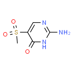 ChemSpider 2D Image | 2-Amino-5-(methylsulfonyl)-4(1H)-pyrimidinone | C5H7N3O3S